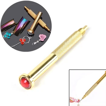 

Nail Art Charm Piercing Hand Drill Hole Pierce Tool + 24 Pendants Dangle Decor