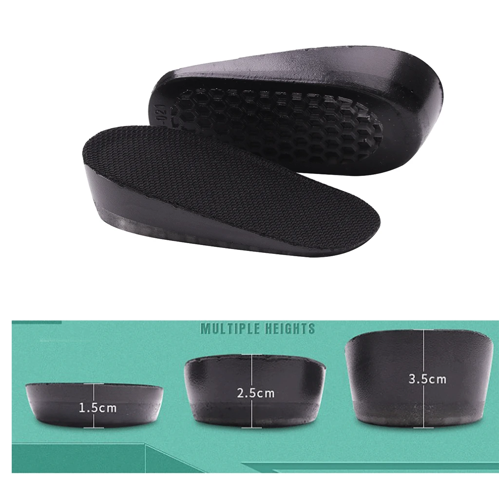 1.5cm/2.5cm/3.5cm Height Increase Insoles, Soft Silicone Lifts Inserts Elevator Shoes Insoles for Men and Women(1 Pair)