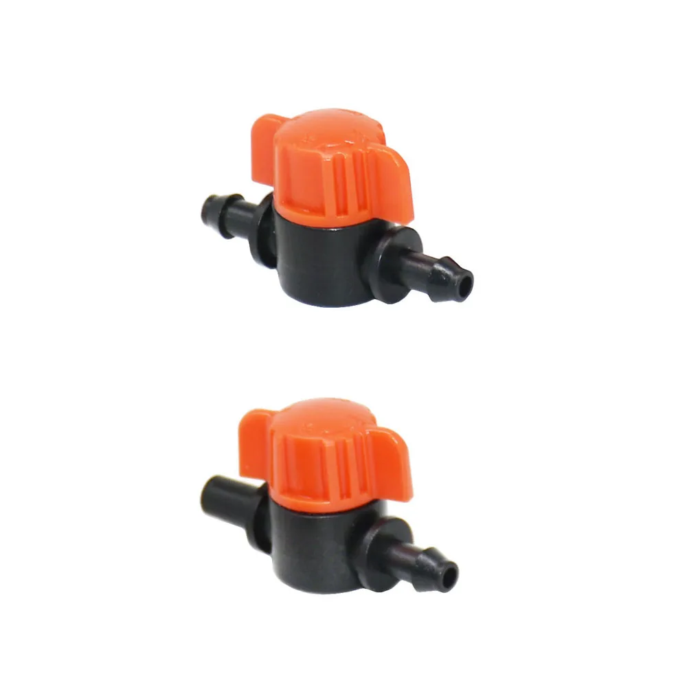 

10PCS Miniature Plastic Shut Off Coupling Valve Connectors for 4/7mm Hose Garden Water Irrigation Pipe Adaptor Barb