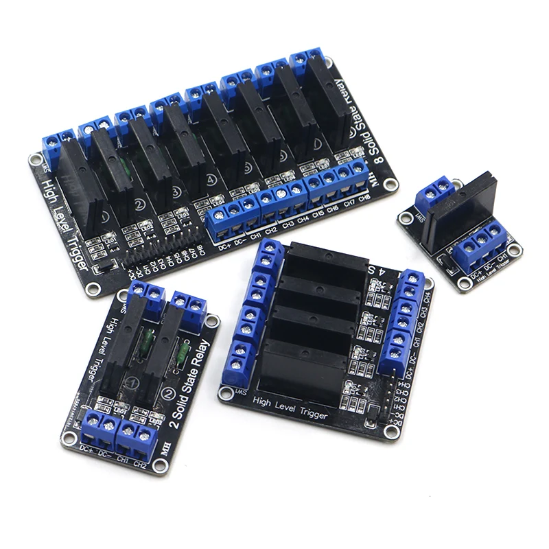 1 2 4 8 канальный 5 В DC релейный модуль твердотельный высокий уровень SSR AVR DSP G3MB 202P