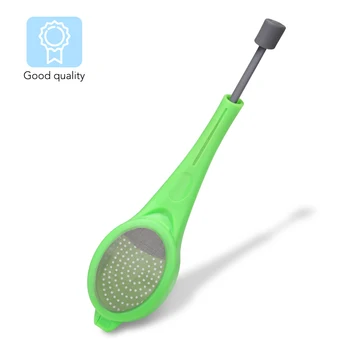 

Healthy Food Grade Flavor Total Tea Strainer Gadget Measure Swirl Steep Stir And Press Plastic Tea&Coffee Strainer Tea Filter