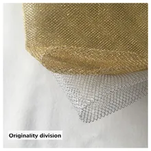 50*150 см/шт Украшение из органзы в сетке ткань Золотое Платье дизайнерская ткань