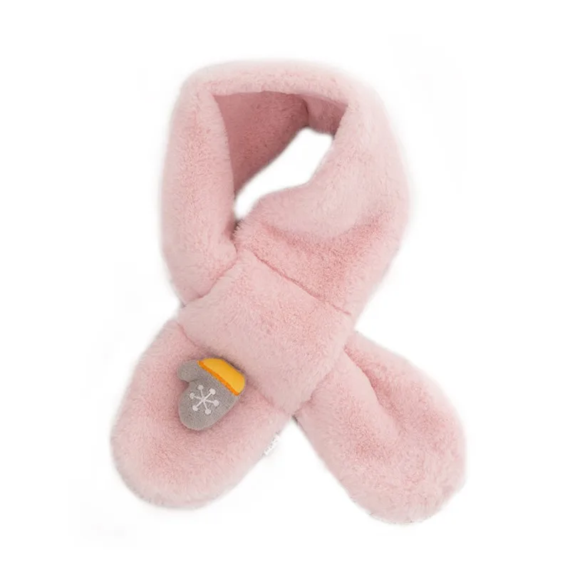 Детские шарфы для девочек, милый плюшевый меховой шарф, воротник, шаль, теплые шарфы, аксессуары для зимы - Цвет: A1