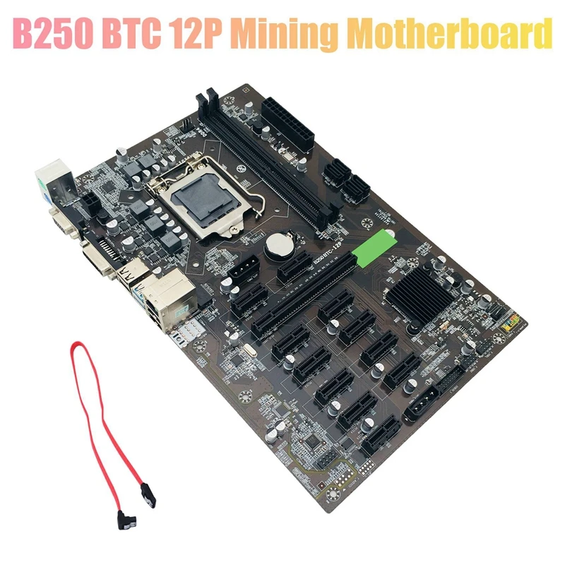 B250 BTC Mining Motherboard LGA 1151 DDR4 12XGraphics Card Slot SATA3.0 USB3.0 Low Power for BTC Miner Mining best gaming motherboard for pc