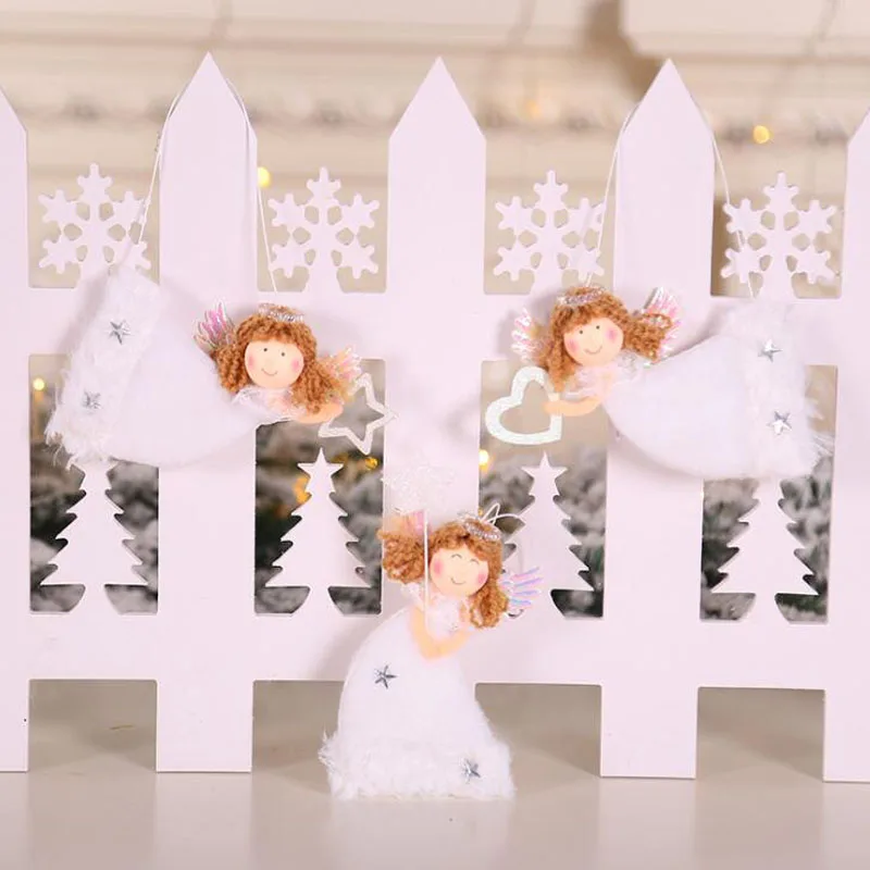 3 компл./лот Рождественская елка украшения 3 шт./компл. Детские подвеска в душ орнамент милые девушки ангела управляемые летающие куклы для вечерние поставки