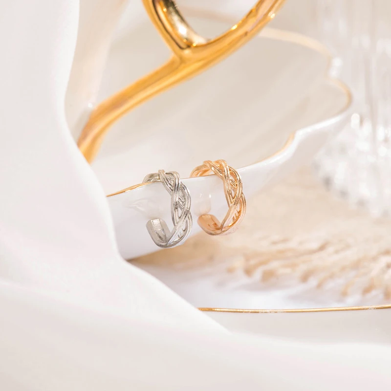 LETAPI простые ушные манжеты для женщин золотые серьги каффы Клипсы Серьги без