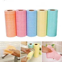 $3.2 1 Roll Eco-Friendly Cleaning wash cloth Non Woven Duster Cloth Dish Cloth Break Point No Oil Rag Furniture items kitchen towels