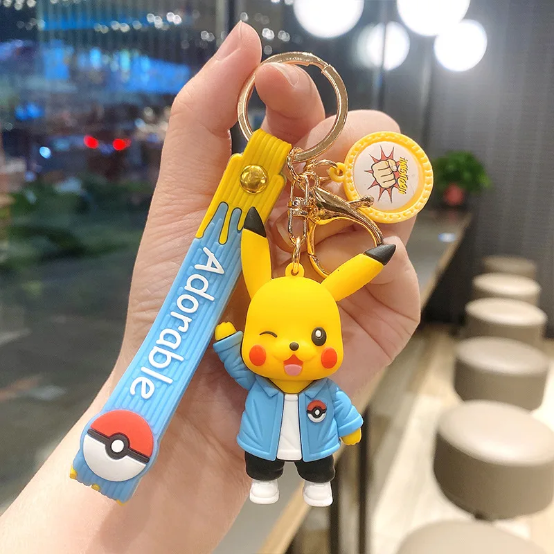 Pokemon Pikachu Keychains Fashion Figures Cartoon Pendant Pokémon Anime