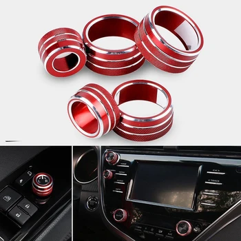 

5pcs Car Air Conditioning Outlet Knob Ring Covers For Toyota Camry 18