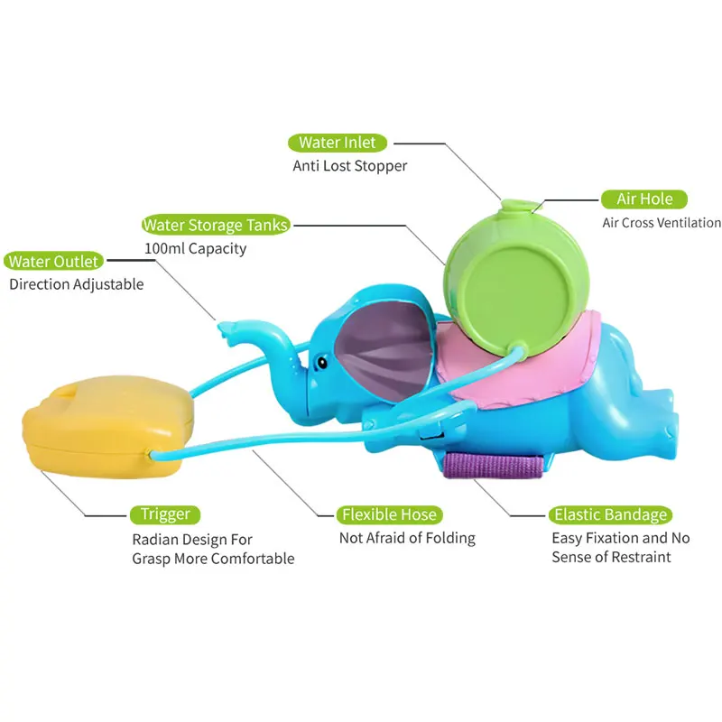 Водяной пистолет на запястье игрушки слон Сад водяной пистолет уличная пляжная игрушка детская летняя игра брызги воды игрушечное оружие для детей