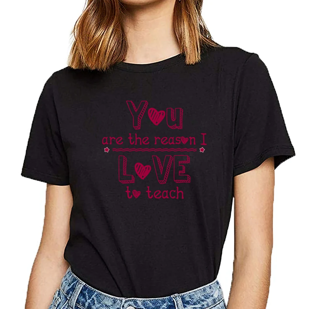 Женская футболка с надписью you are the reason i love to teach Fit|Футболки| |