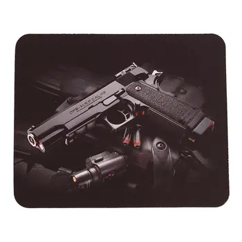 

24x20cm Gun Pattern Anti-Slip Laptop PC Mice Pad Mat Mousepad For Optical Laser Mouse Comfortable Gaming Mouse Pad drop ship