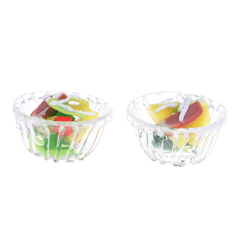 1PC Miniature Dollhouse Vegetable Salad Bowl Mini Play Food Doll House Kitchen Accessories Toy 1:12 Scale kitchen toys pretend kitchen toys pretend food toys