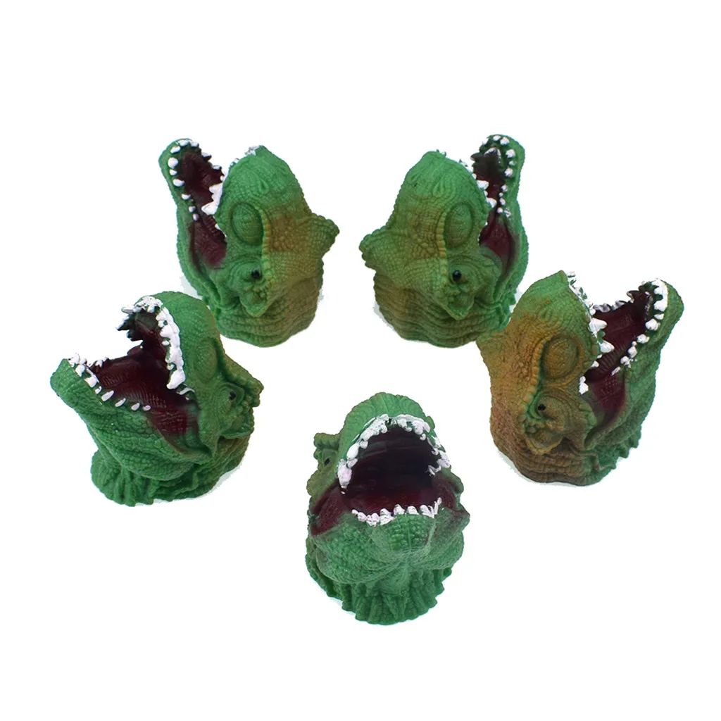 T-Rex зеленые Ручные куклы, ролевые игры, Реалистичная голова динозавра, перчатки, игрушки, рождественские подарки
