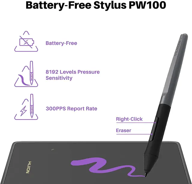 Huion H420X Graphics Tablet 4.17*2.6 Inch Drawing Tablets for Android Phone PC Mac Digital Stylus Battery Free Pen Signature Pad 4