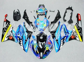 

New ABS Injection Mold Whole Fairings Kit Fit For BMW S1000RR 2015 2016 15 16 bodywork set cool blue shark