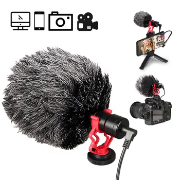 

Camera Microphone G-MARK VM001 Recording Condenser Interview Shotgun Microphone for Video DSLR Phone Asmr