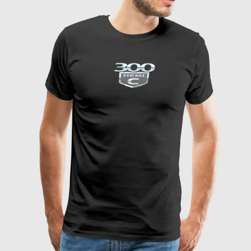 100% Cotton O-neck Custom Printed Men T shirt Chrysler Hemi 300c Chrome Logo Women T-Shirt |