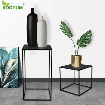 

Home Creative Wrought Iron Flower Frame Nordic Style Living Room Vase Decoration Frame Environmental Plant Stainless Steel Shelf