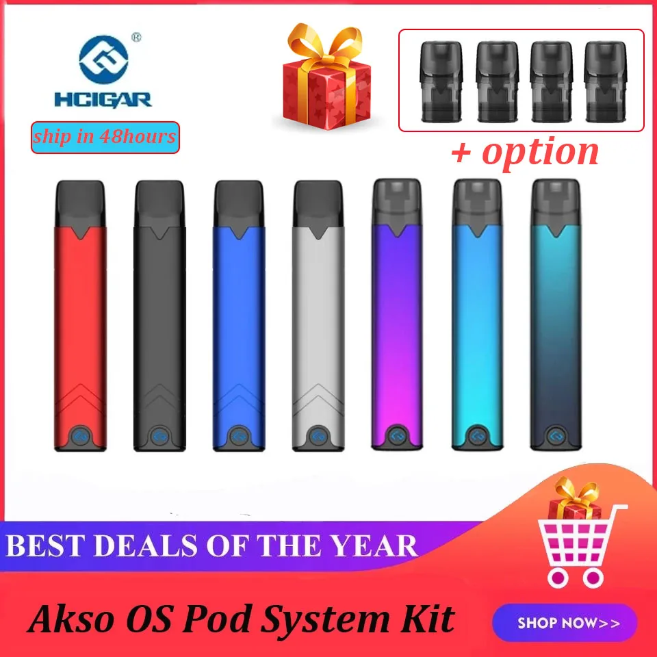 HCIGAR Akso OS System Kit 420 мАч аккумулятор 1 4 мл Ом пополняемая емкость MTL VS OVNS Smoant |