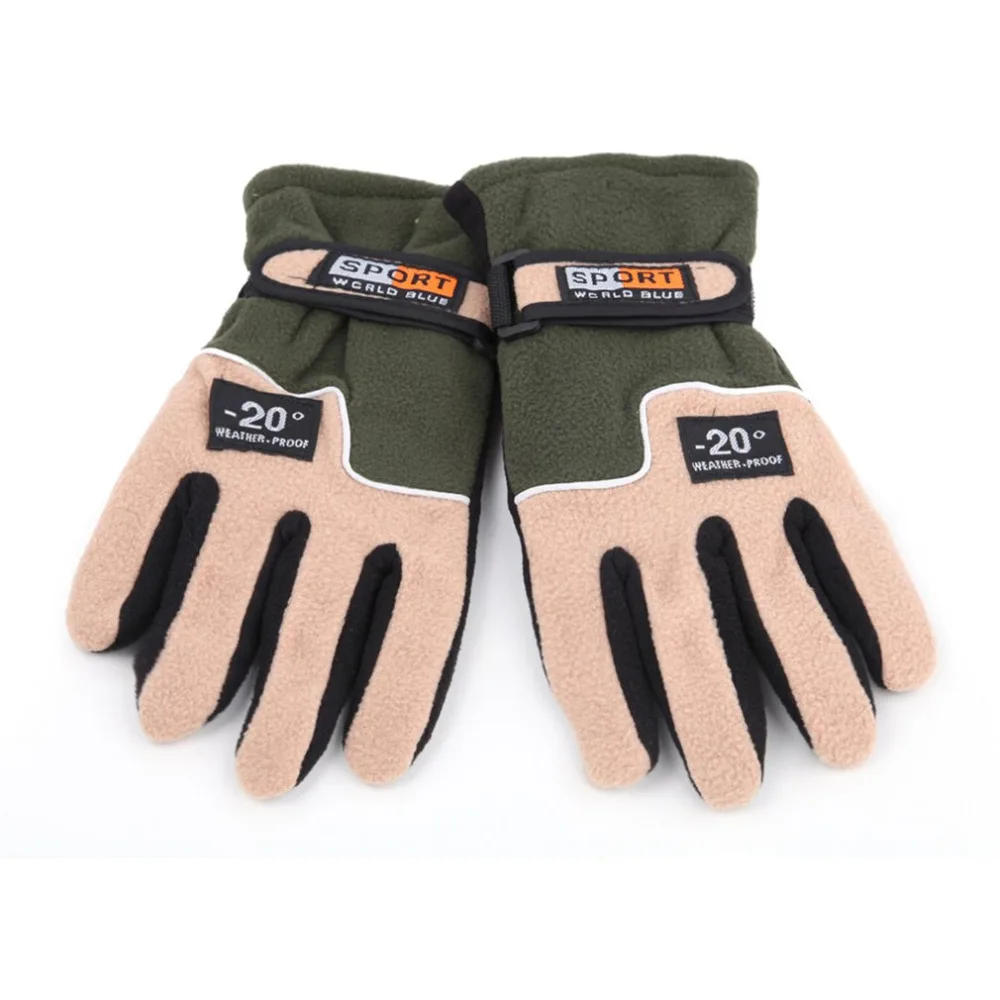 1 pair Outdoor Autumn Winter Men Hunting Gloves Warm Fleece Male Sports Gloves Full Finger Gloves Breathable Cycling Gloves