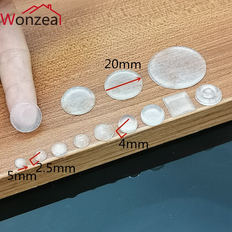 Various Size Cabinet Door Bumper Of Silicone Material For Kitchen Self-adhesive Furniture Damper Rubber Pad Stop Bed Barriers