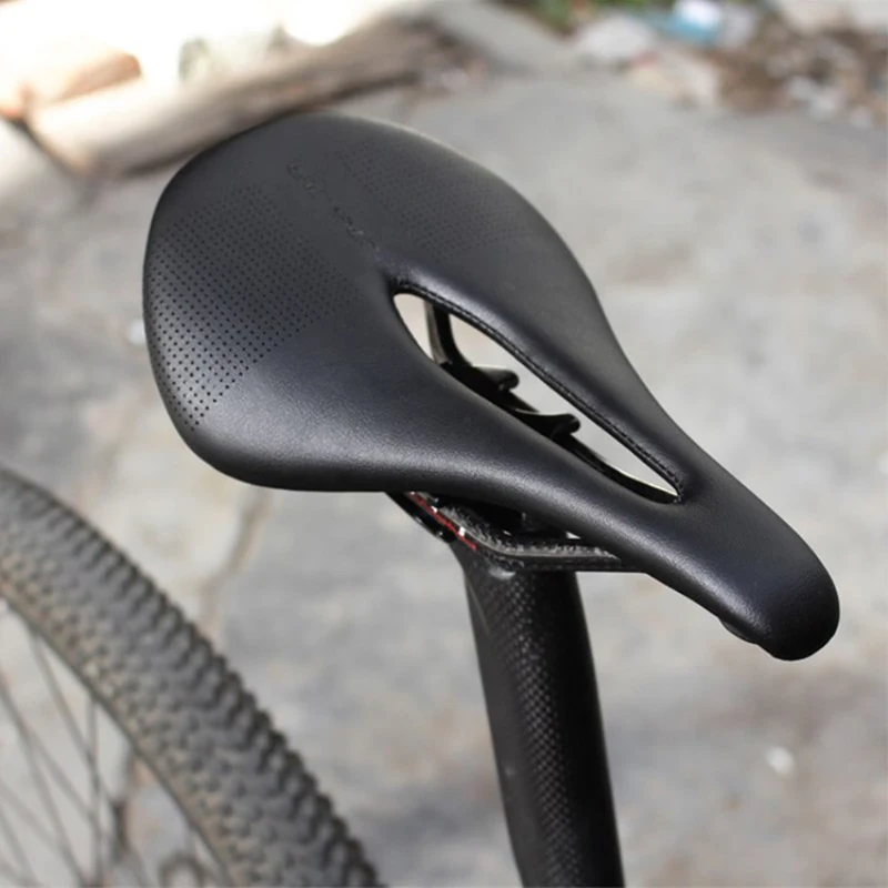 Ec90 углеродное волокно+ кожа Mtb шоссейное Велосипедное Седло комфорт Горный Велоспорт черная подушка для сиденья велосипеда 240X143 мм Аксессуары для велосипеда