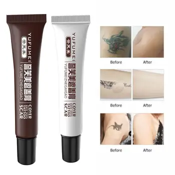 

2pcs Professional Scar Tattoo Concealer Vitiligo Hiding Spots Birthmarks Makeup Cover Cream Set Professional Body Tattoo Supply