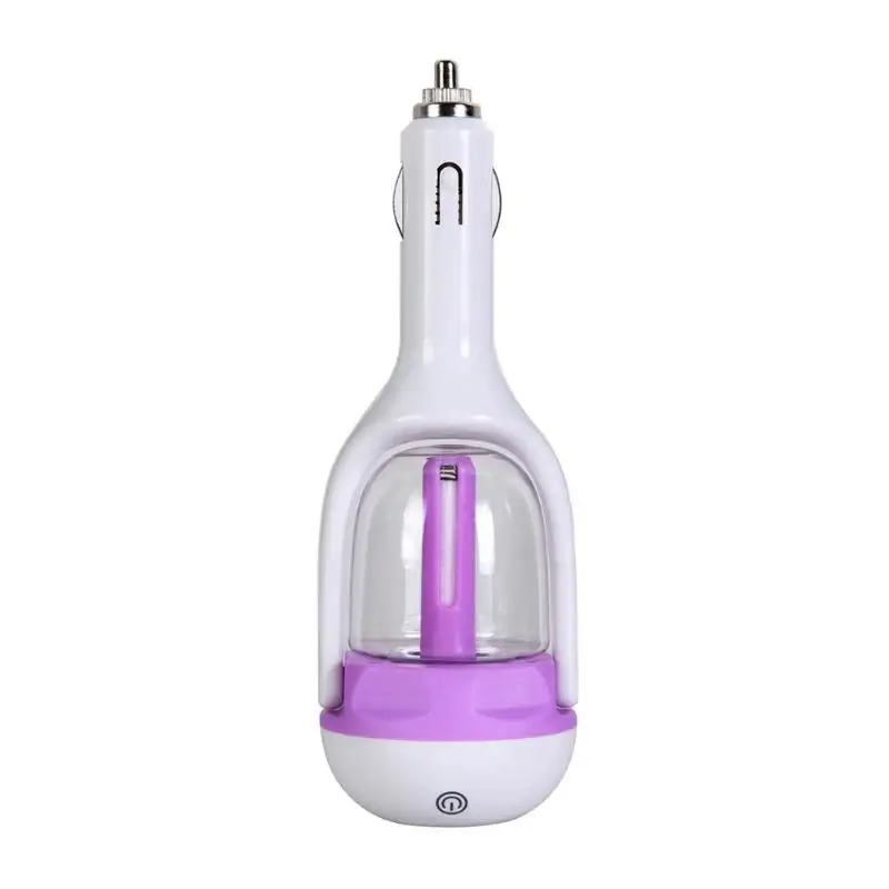 В форме лампочки автомобильное зарядное устройство увлажнитель мини очиститель воздуха ароматерапия Арома диффузор Авто тумана освежитель воздуха увлажнение - Цвет: Фиолетовый