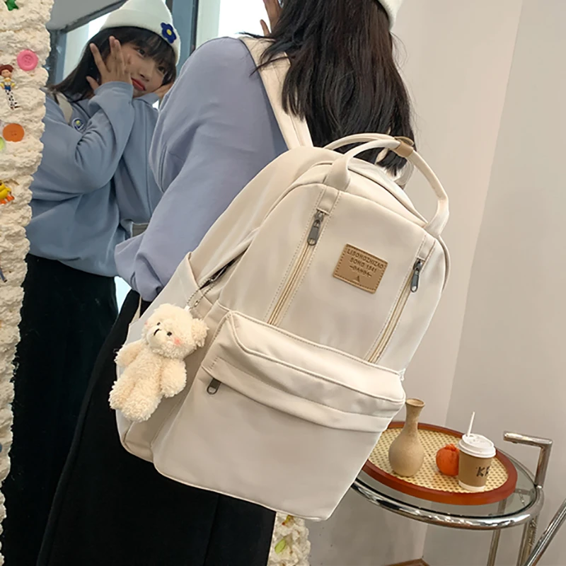 NEW Backpack Double Zipper Women Waterproof Korean Style cheap Schoolbag Female College Student Laptop backpack Women's backpack