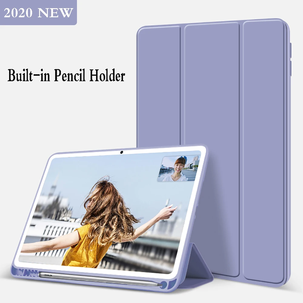 With Pencil holder Silicone Cover for Huawei MatePad 10.4 Case Holster For For HuaWei Honor V6 10.4 Smart Case Funda