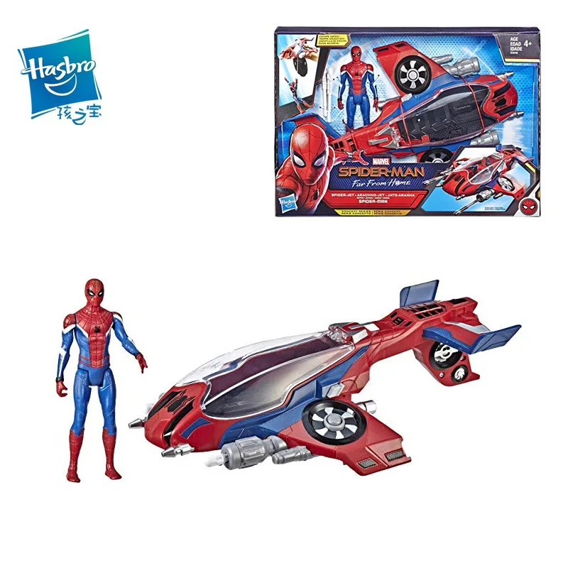 Hasbro Человек-паук, мультипликационный автомобиль, серия героев, космический истребитель, фигурка, модель игрушки E3548
