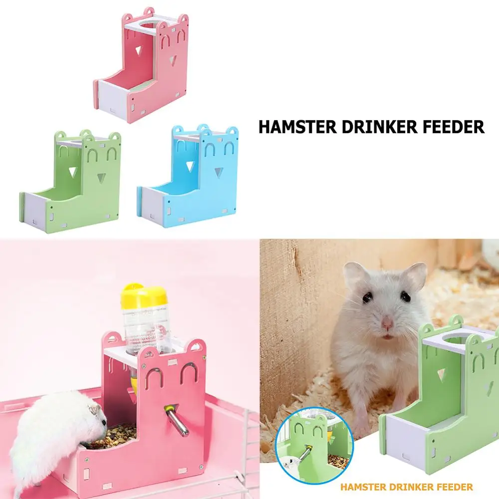 Hamster-alimentador automático de comida para mascotas, botella de agua para mascotas, tablero ecológico de alta dureza, sin craqueo, nido de hamsters a prueba de agua