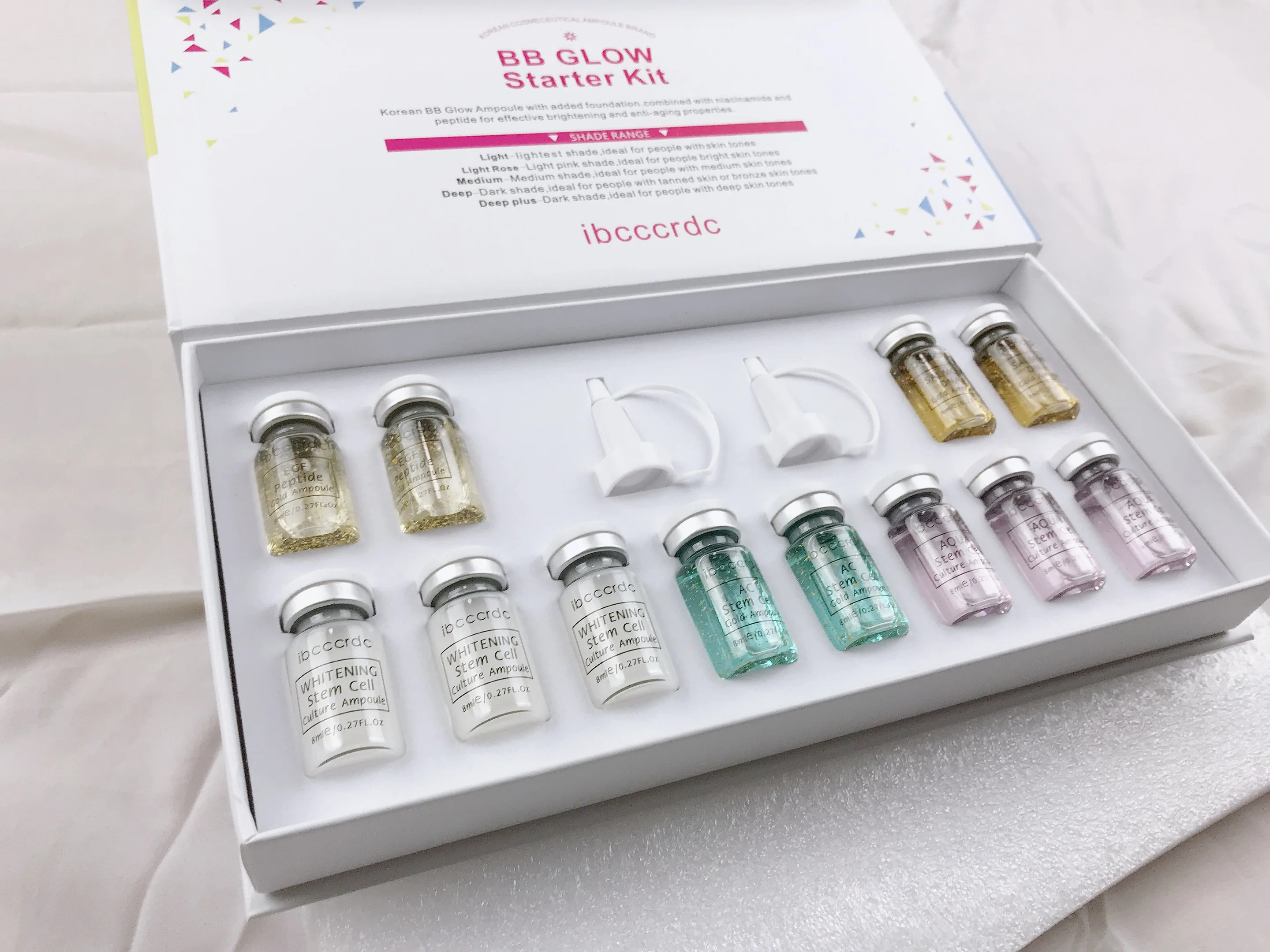 12 шт./кор. 8 мл BB крем светящийся микроиглы терапия ампулы Dermawhite сыворотка Booster Starter
