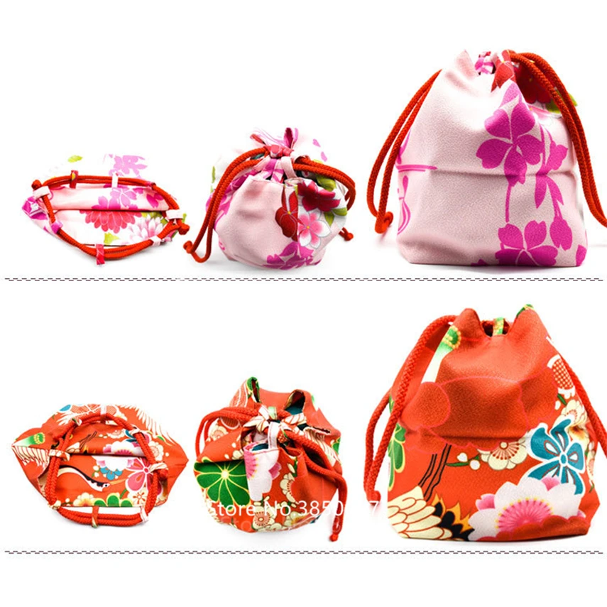 Женская сумка кимоно в японском стиле Yukata Kawaii винтажная с цветочным принтом Haori
