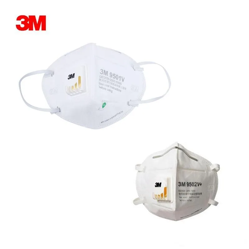 

3M 9502V N95 Protective Fold Masks Anti Dust PM 2.5 Multi Layer Filter Structure Industrial Fog enviroment 9501V KN95