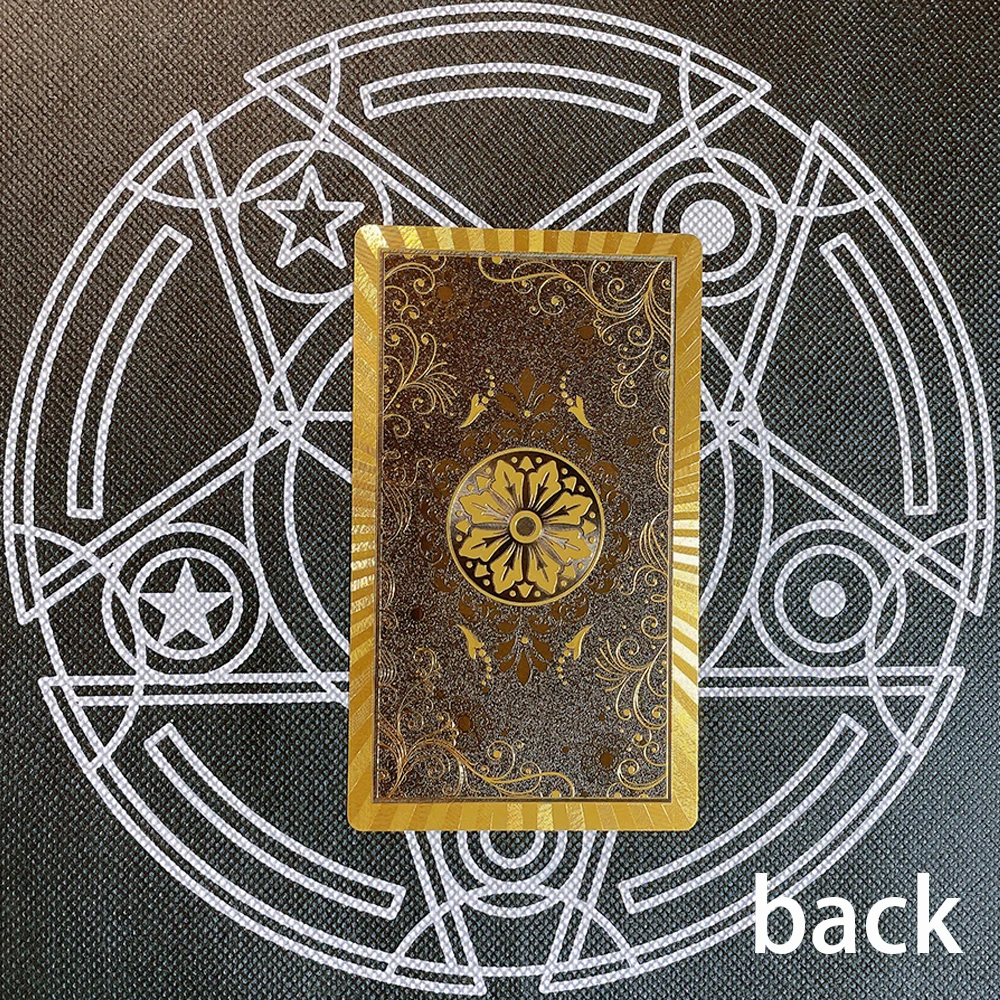 Set Tarot Cards Gift Box Luxury Gold Foil Tarot Card Hot Stamping PVC Waterproof Wear-resistant Board Game Solitaire Divination