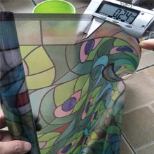 Новая матовая полупрозрачная оконная пленка, стеклянная наклейка, Электростатическая цветная стеклянная пленка, непрозрачная церковная витражная стеклянная потолочная декоративная пленка