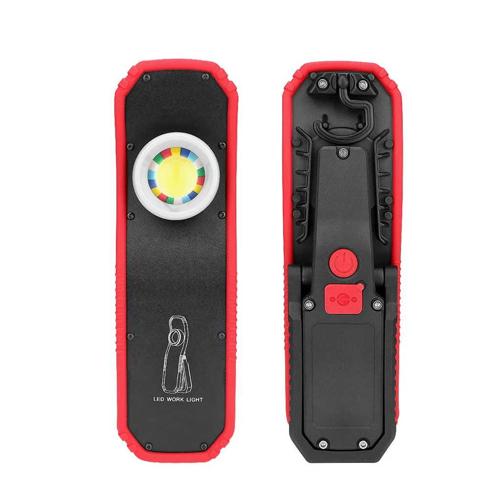 

USB Rechargeable LED Work Light Portable Hanging Hook Flashlight Camping Car Repairing Workshop Emergency Lighting