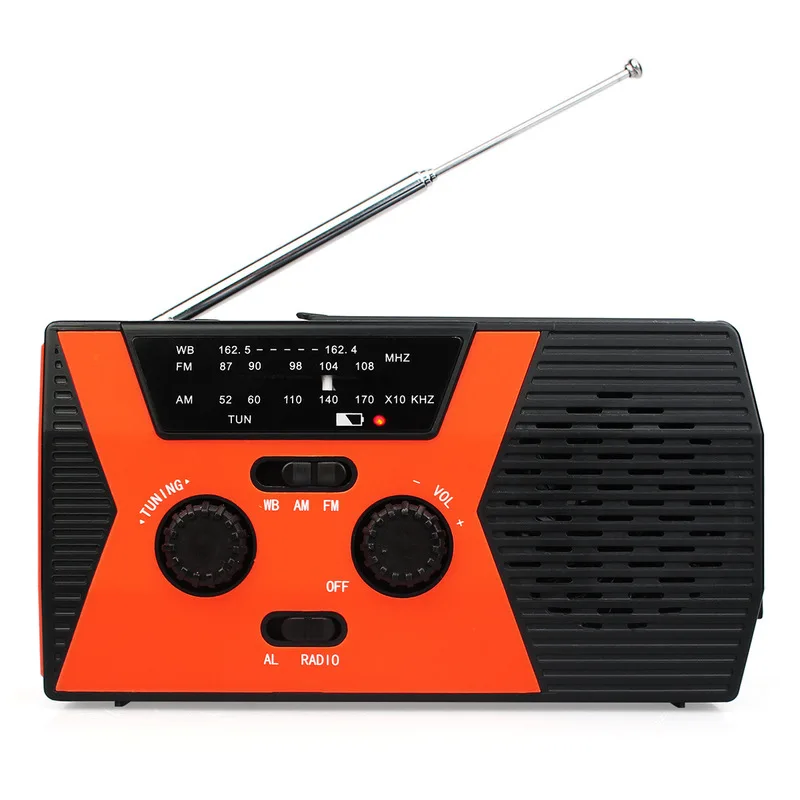 

Retekess HR12W Radio Manual Crank Generator DIY USB Electric Power FM/AM/NOAA With Flashlight For Camping Travel