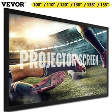 VEVOR 100" 110" 120" 130" 135" 155" Projector Screen Aluminum Fixed Frame 16:9 4K HD Home Cinema Theater Wall Mountable Displays