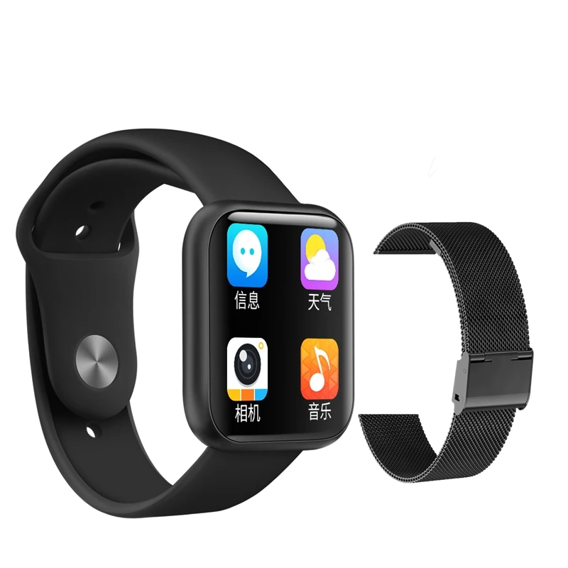 P80 Смарт часы для женщин IP68 Водонепроницаемый Полный сенсорный экран smartwatch для мужчин сердечного ритма для android IOS Pk P70 Relógio inteligente - Цвет: black
