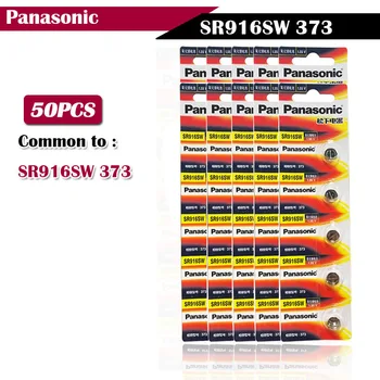 

50pcs Panasonic 100% Original 1.55V SR916SW 373 Button Cell Watch Battery for Watch toy car key Calculator Silver Oxide Battery