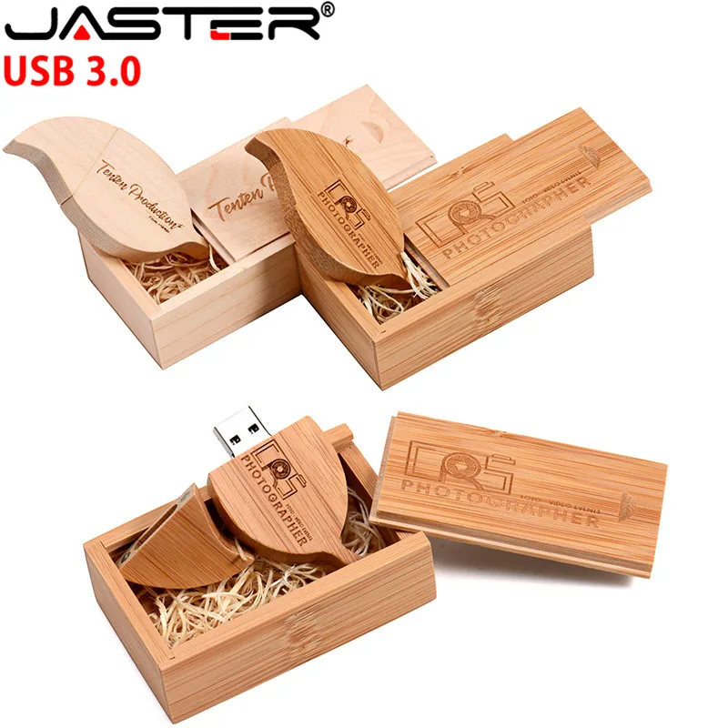 USB 3.0 флеш накопитель JASTER + деревянная коробка 4 ГБ 8 16 32 64 3 0 Гб|USB флэш-накопители| |