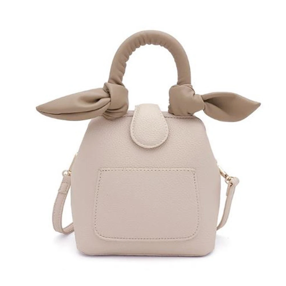 

High Quality Ladies Shoulder Bags PU leather Bows Handle Crossbody Bags New Women Wild Magnetic Buckle Bucket Stylish Handbag