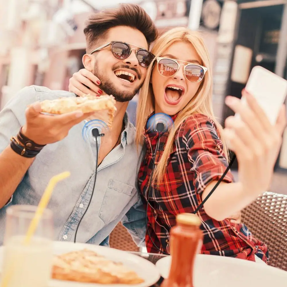 Double Lavalier Microphone Smartphone Omnidirectional Lapel Mic for Mobile Cell Phone Studio Video Recording -3.5mm Jack/6M Double Lavalier Microphone Smartphone Omnidirectional Lapel Mic for Mobile Cell Phone Studio Video Recording -3.5mm Jack/6M