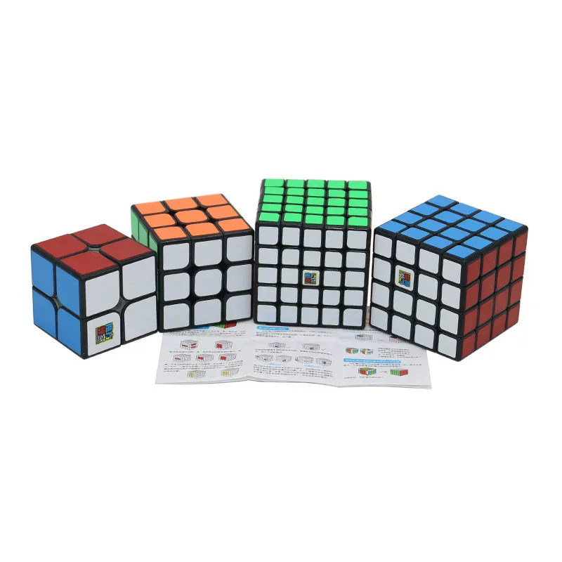 Лучший подарок на день рождения 4 шт./компл. 2x2x2 3x3x3, 4x4x4, 5x5x5 цветной волшебный куб, головоломка, для мальчиков 2*2*2 3*3*3 4*4*4 5*5*5 Moyu Yuhu кубики
