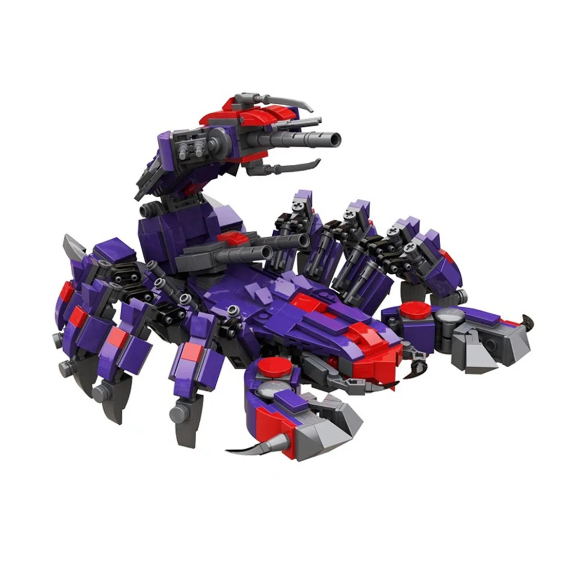 

880Pcs MOC Death Scorpion Brick Model Small Particle Building Blocks Educational Toy Set - Purple