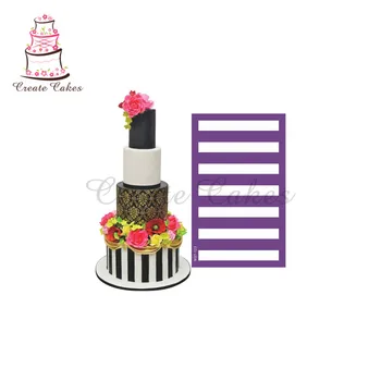 

New Design Cake Stencil Stripes Mesh Stencils For Wedding Cake Border Stencils Fondant Mould Cake Decorating Tool Cake Mold