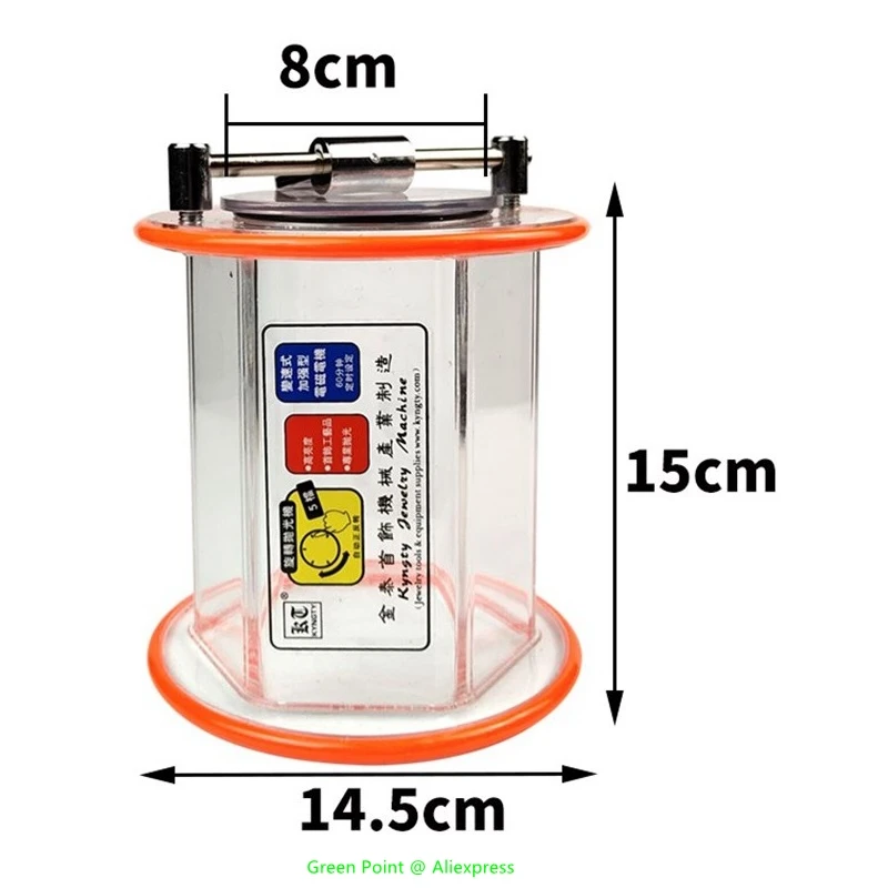 Polisher Machine 1PC Glass Barrels 3 KGS Capacity KT-6808 Original Magnetic Tumbler Polishing Machine Jewelry Accessories